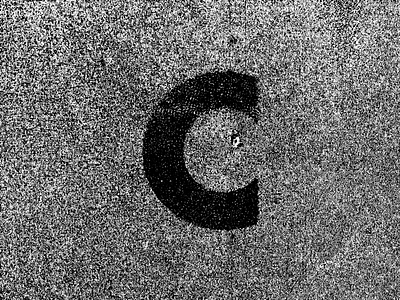 C - Type (06) 100 day project c distressed grunge rough texture type typography