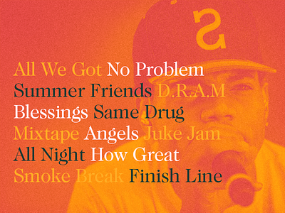 Chance - Type (10) 100 day project album chance the rapper mixtape record type typography