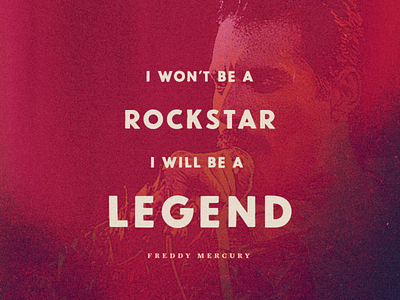 Freddy - Type (12) freddy mercury legend music quote rock n roll rockstar singer type typography