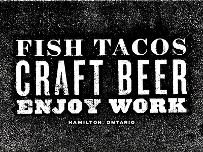 Work - Type (13) 100 day project bar craft beer food hamilton restaurant tacos type typography work