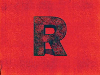 R - Type (14) 100 day project 3d distressed paint r type typography