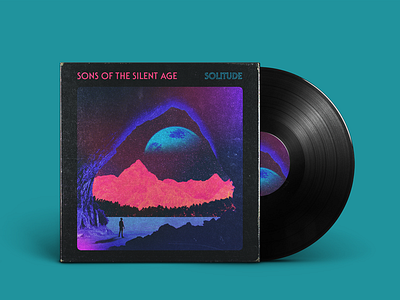 Sons of the Silent Age - Solitude 52 week project 80s album art cover art mockup music retro rock n roll vinyl