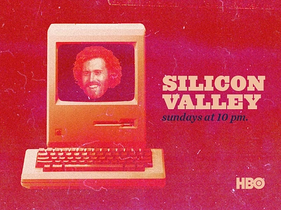 Silicon Valley - Type (28) 100 day project halftone mike judge pink retro silicon valley texture tj miller type typography