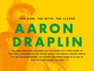 Draplin - Type (36) 100 day project draplin halftone profile type typography