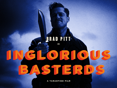 Inglorious Basterds - Type 48 brad pitt cinema film inglorious basterds movie shadow type tarantino