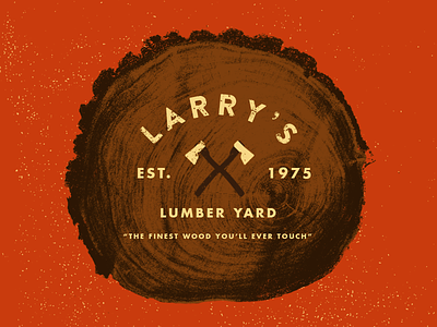 Larry's Lumber - Type 49 logo lumber mixed type nature texture type typography wood