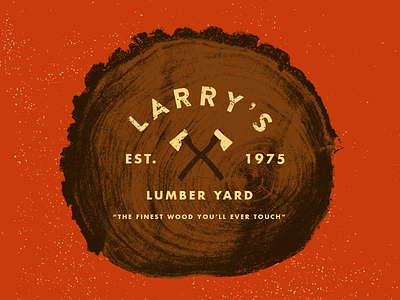 Larry's Lumber - Type 49 logo lumber mixed type nature texture type typography wood