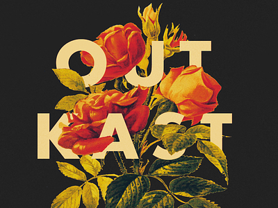 Outkast - Type 50 collage flowers hidden type hip hop music outkast type typography