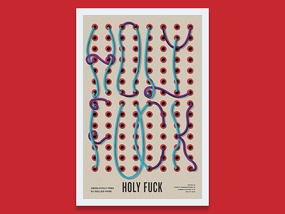 Holy Fuck Gig Poster band chords electronica gig poster music poster synthesizer texture