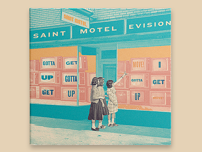 #8 Saint Motel - Saintmotelevision album cover collage grain muted retro saint motel television texture vinyl xerox