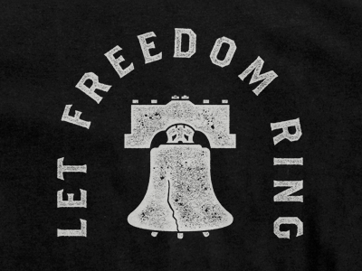Let Freedom Ring america apparel distressed freedom history liberty bell merch texture