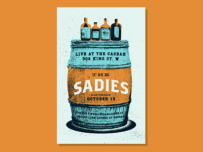 The Sadies barrel gig poster music texture the sadies western whiskey