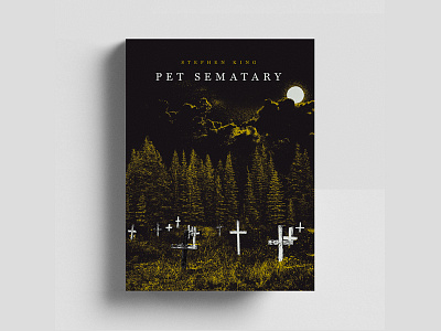 Pet Semetary - Stephen King book cover forest graveyard horror stephen king