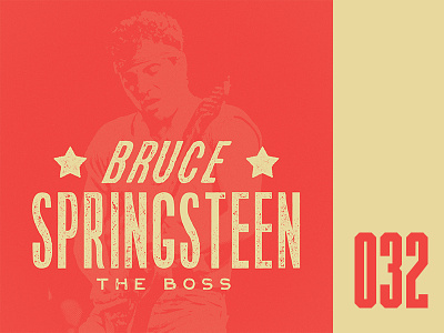 Everyday - 032 bruce springsteen everyday texture the boss typography