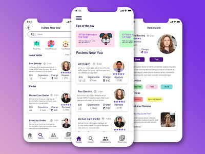 PetStay - Find a nanny for your pet. adobe xd android app design branding ios petstay photoshop product design the office ui ux