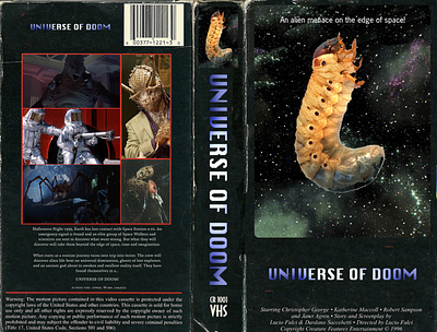 Universe of Doom cover art design horror retro scifi vhs