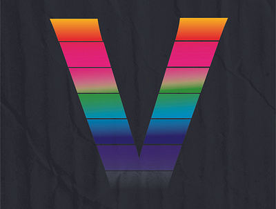 V 36daysoftype gradient retro typography