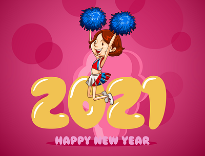 Happy New Year cartoon character illustration illustrator logo mascot character mascot design mascot logo mascotlogo ui ux