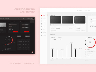 Online-banking dashboard minimalist