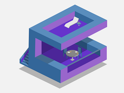 Isometric Balcony flat flat illustration illustrator isometric art isometric illustration i̇llustration