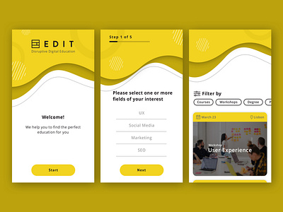 Edit App (Prototypes in the description) app digital education edit education lofi low fidelity prototyping marvel mid fidelity prototyping prototype user experience user interface uxui