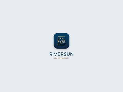 App icon app icon beach branding dailyui gold golden investments logo premium realstate river riversun sun