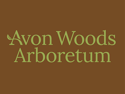 Avon Woods Arboretum Logo design leaf logo nature nonprofit