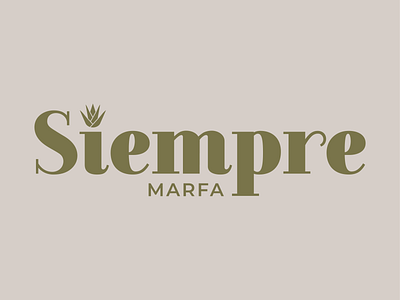 Siempre Marfa agave bar graphic design logo mezcal restaurant tequila