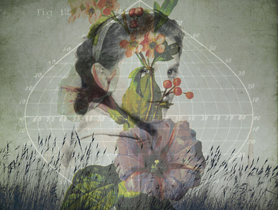 Lost Girl collage digital art illustration vintage