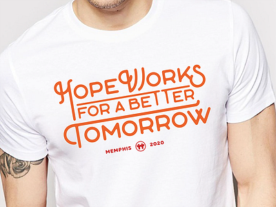 Capital Campaign Theme 1 - Better Tomorrow campaign slogan t shirt type treatment