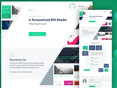 Winds RSS content feeds landing page personalization rss