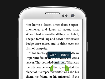 Text selection in Android