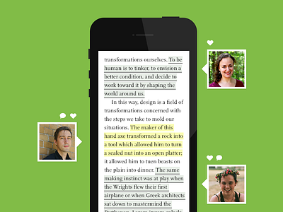 Readmill community highlights app community ebook highlight ios quote reader readmill