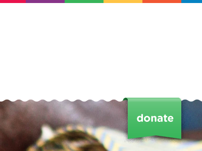 Donate ribbon donate non profit ui web design