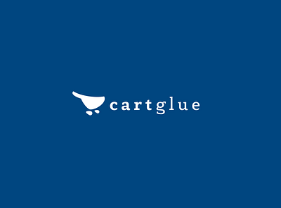 cart glue logo branding design illustration illustrator logo minimal typography vector website
