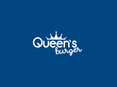 queens burger logo branding design illustration illustrator logo minimal typography vector website