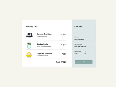 #DailyUI Day 2 Checkout Page
