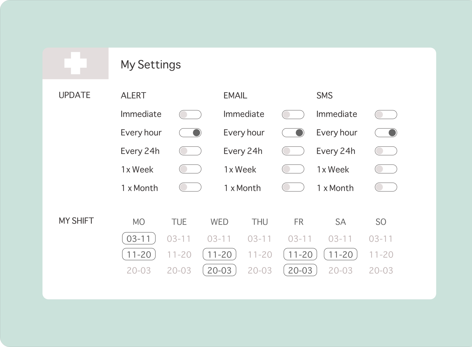 #Daily UI Day 7 Settings by Petra on Dribbble