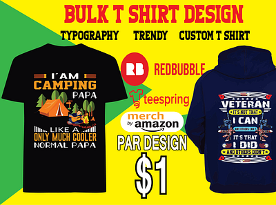 I will do trendy custom t shirt typography and bulk t shirt desi