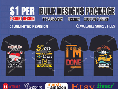 I will design creative typography and awesome custom t shirt des