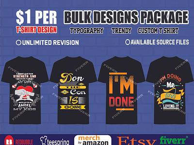 I will design creative typography and awesome custom t shirt des