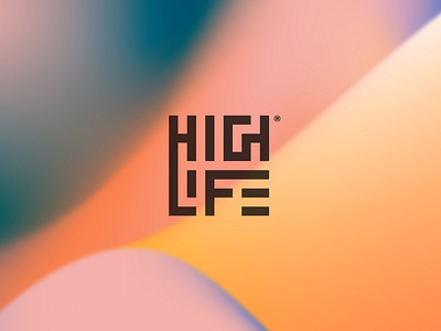 Highlife branding color design gradients graphic identity iso logo logotype