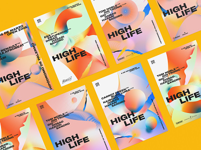 Highlife color design festival gradient graphic identity illustration logo music poster