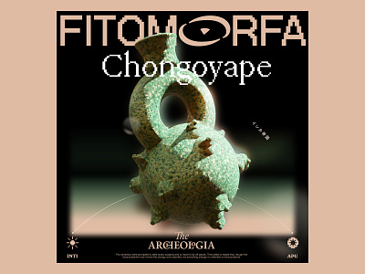 FitoMorfa 3d archaeology ceramic gradient graphic illustration layout peru poster