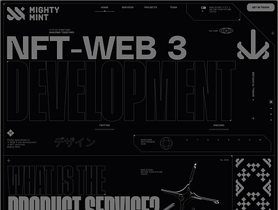 Mighty Mint bn design editorial graphic layout nft typography ui web website
