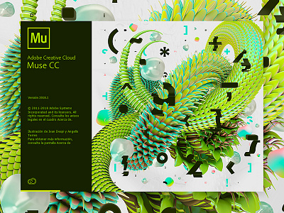 Adobe Muse CC Splash adobe adobemuse art color design graphic layout muse splash typography