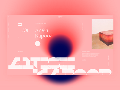 BioArt . Anish Kapoor anish kapoor biology color concept layout typography ui ux web website