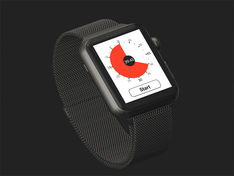 Daily UI 014 | Countdown Timer Apple Watch 014 app apple art countdown dailyui design typography ui ux vector watch