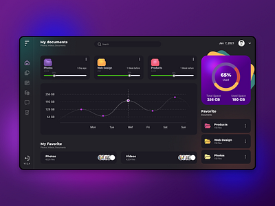 file manager dashboard chart dashboard disk file filestorage filter gradient online storage ui ux