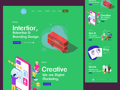 Branding- Landing Page Illustration Exploration